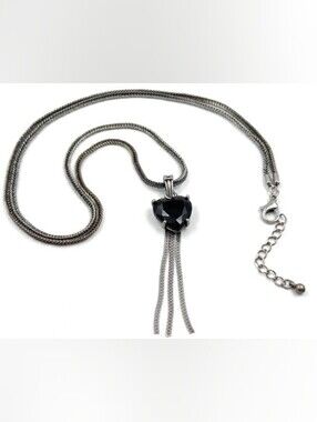Vintage 1990s Italian sterling silver 925 statement Heart necklace.